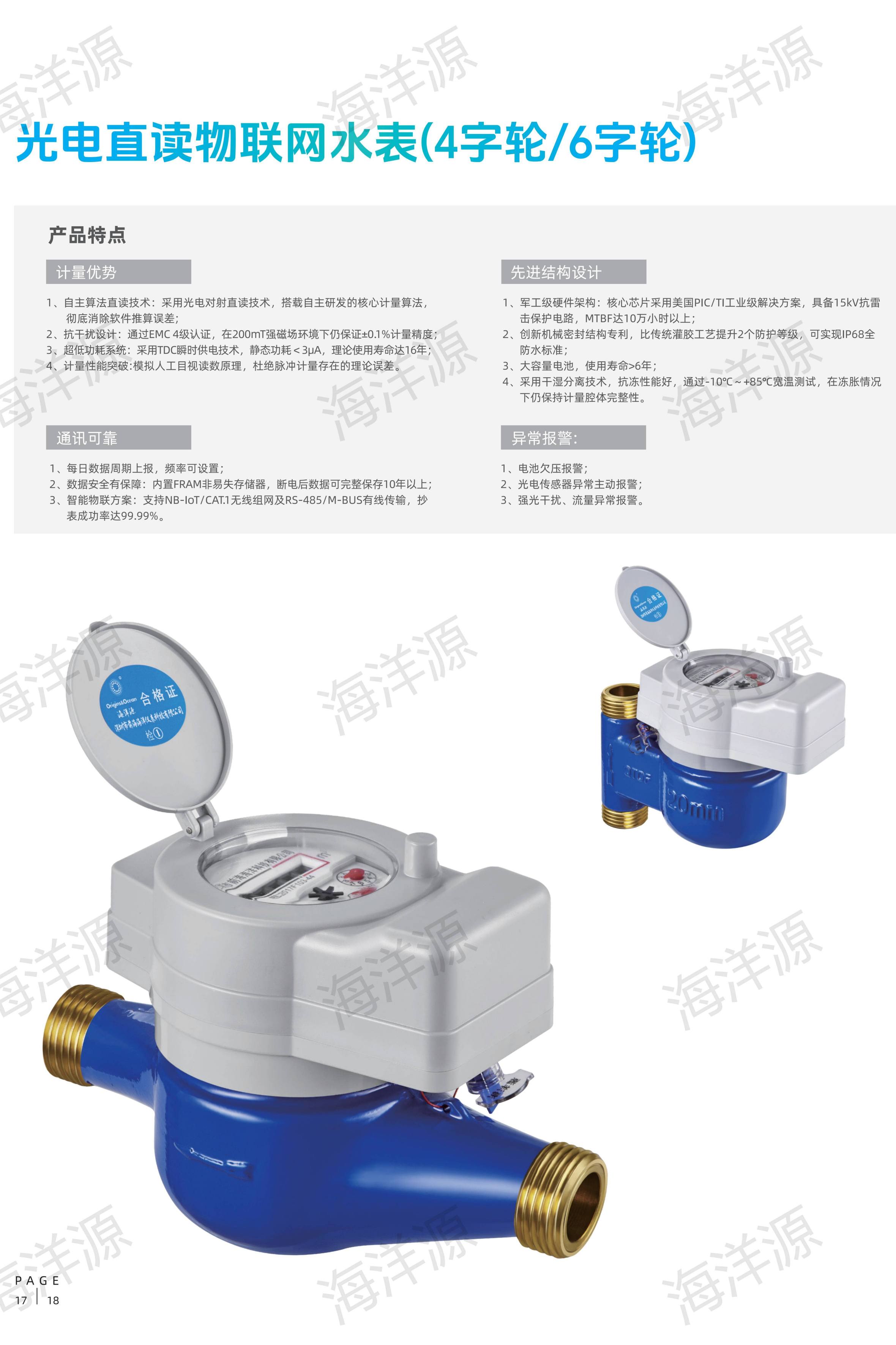 光电直读物联网水表(4字轮/6字轮)(图1)